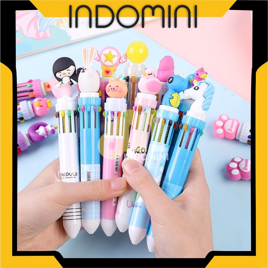 

INDOMINI PULPEN MEKANIK 10 WARNA TINTA KARAKTER 3D / PULPEN 10 WARNA MOTIF BONEKA S106