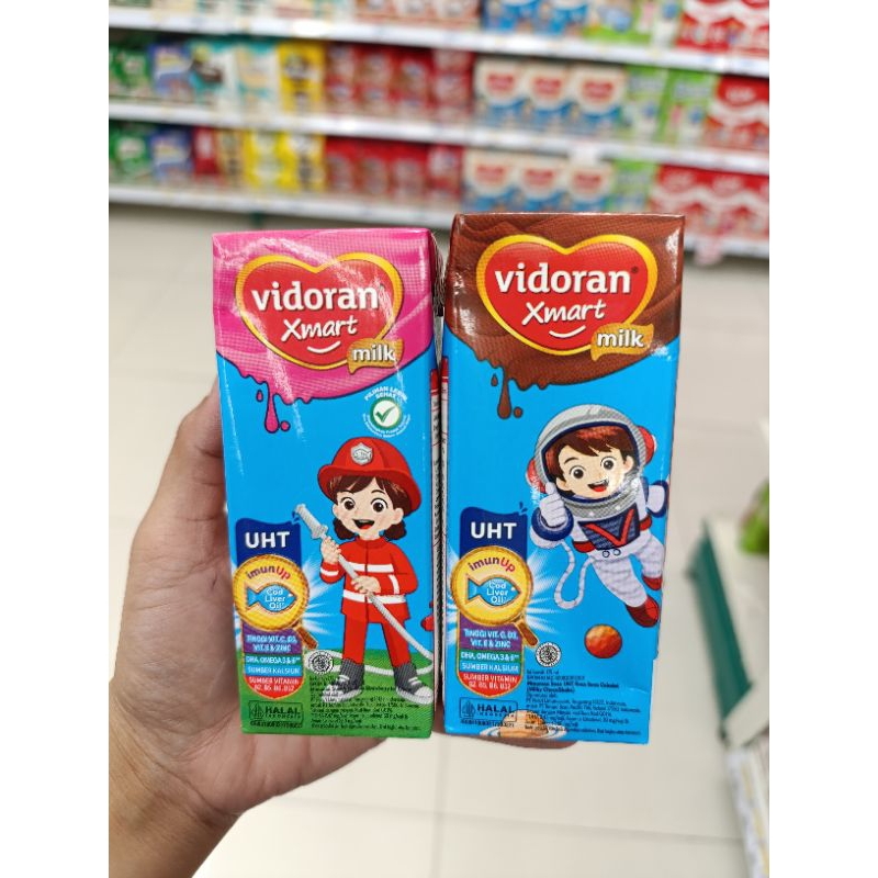 

VIDORAN UHT STROBERI, COKLAT 175ML/110ML SUSU VIDORAN