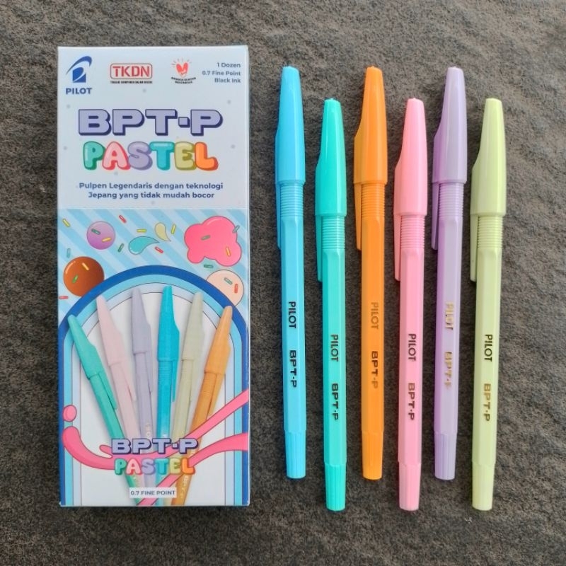 

Pulpen Ballpoint Pilot BPT-P Pastel ( 12 Pcs ) [ Original ]