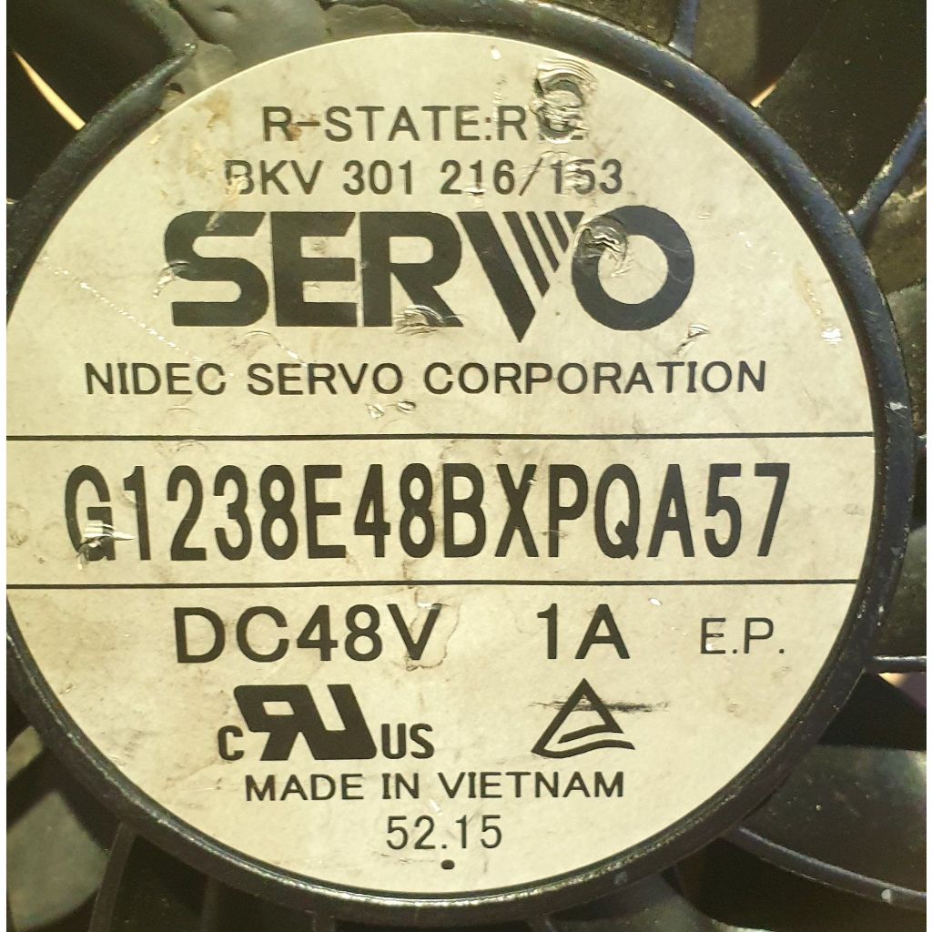 FAN DC 12 X 12 CM 48 V 1 A  SERVO NIDEC