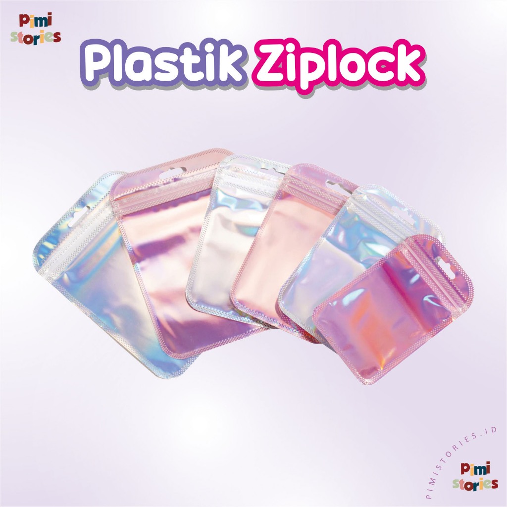 

ZIPLOCK BAG HOLOGRAM ⚫ WARNA WARNI ⚫ POUCH PACKAGING ⚫ PACKING AKSESORIS ⚫ PLASTIK KLIP
