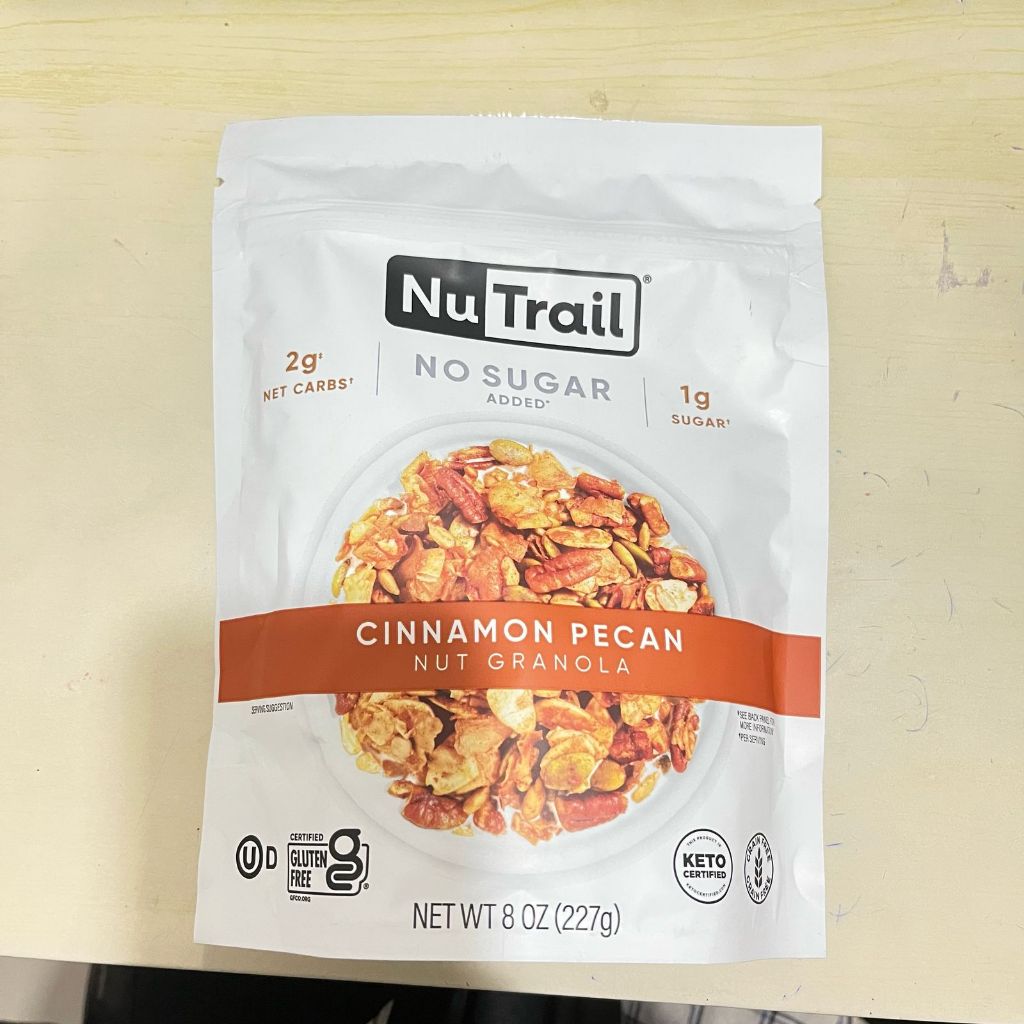 

NU TARAIL NO SUGAR CINNAMON PECAN NUT GRANOLA 227G