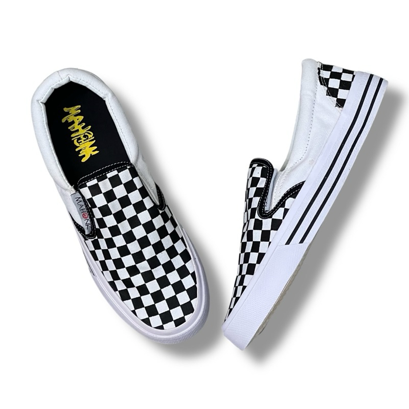 SEPATU MAHONK - Sepatu Slip On Catur Clasik Gr2 Original Lokal brand //Sepatu Slipon Motif Pria wani
