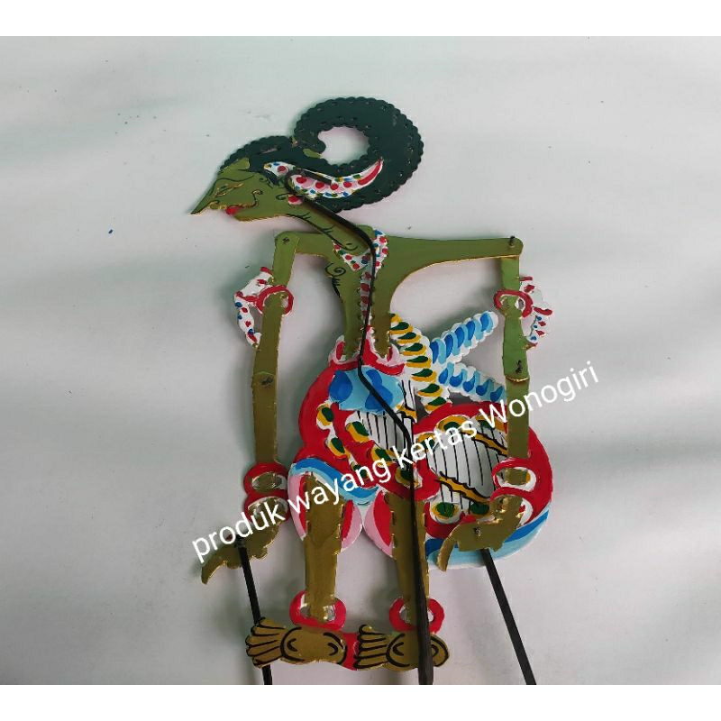 Wayang kulit kertas prabu Pandu ukuran standar pentas pedalangan