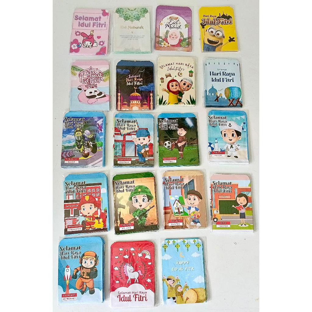 

amplop lebaran karakter menarik lucu ukuran/besar/kecil/sedang