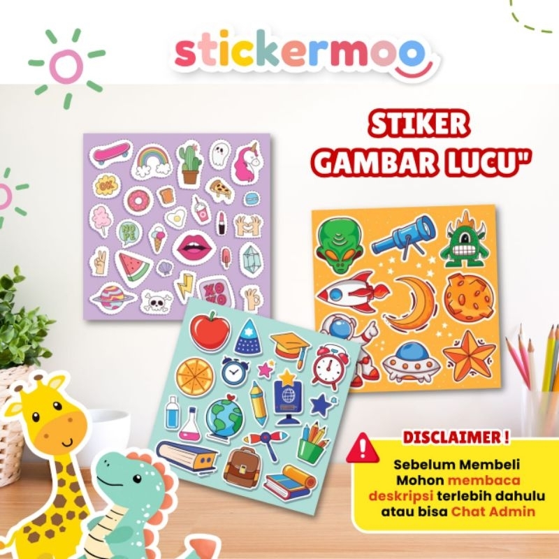 STIKER AESTHETIC BARANG LUCU  - STIKERMOO