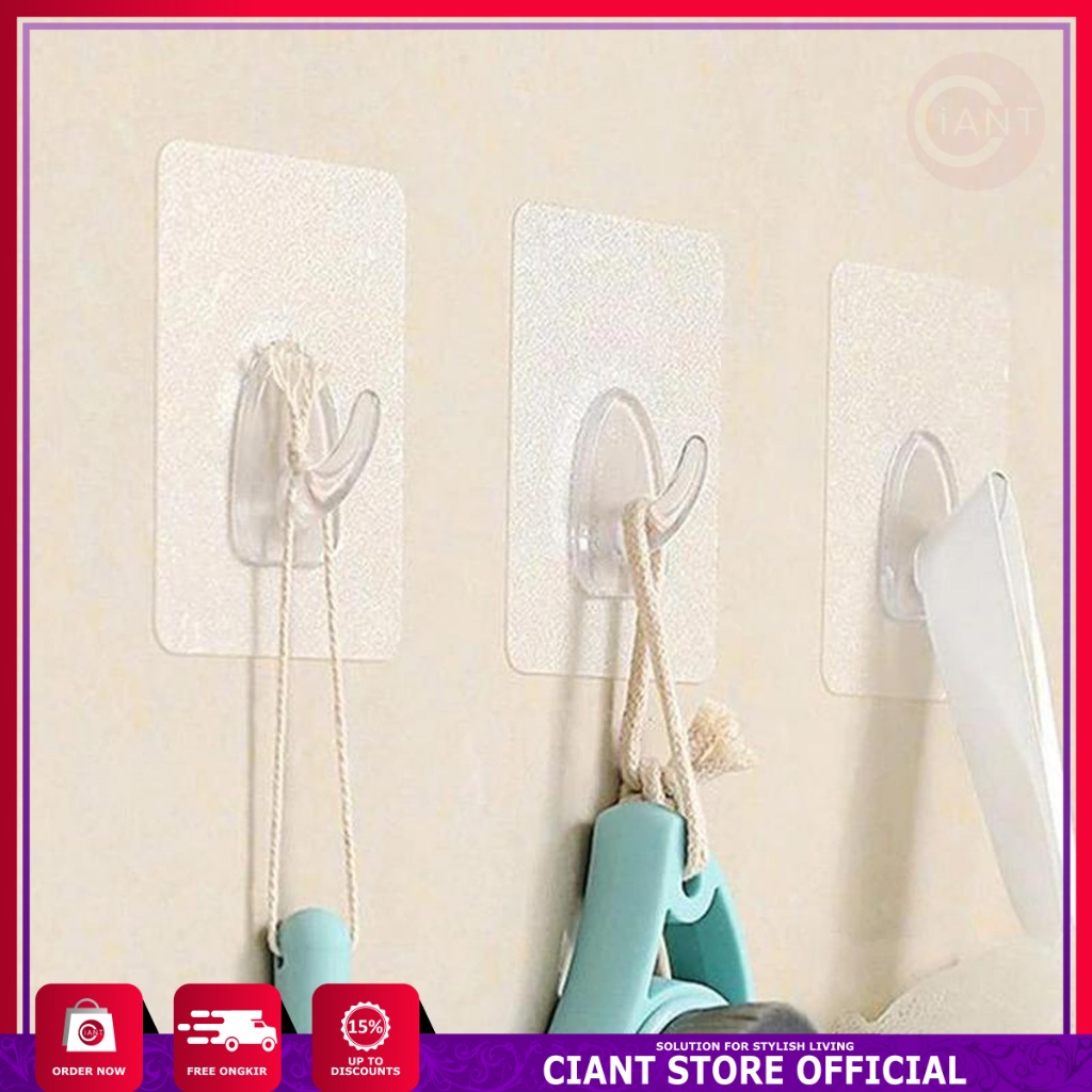RAK GANTUNGAN DINDING ORGANIZER DAPUR PEREKAT WALL HANGER SERBAGUNA