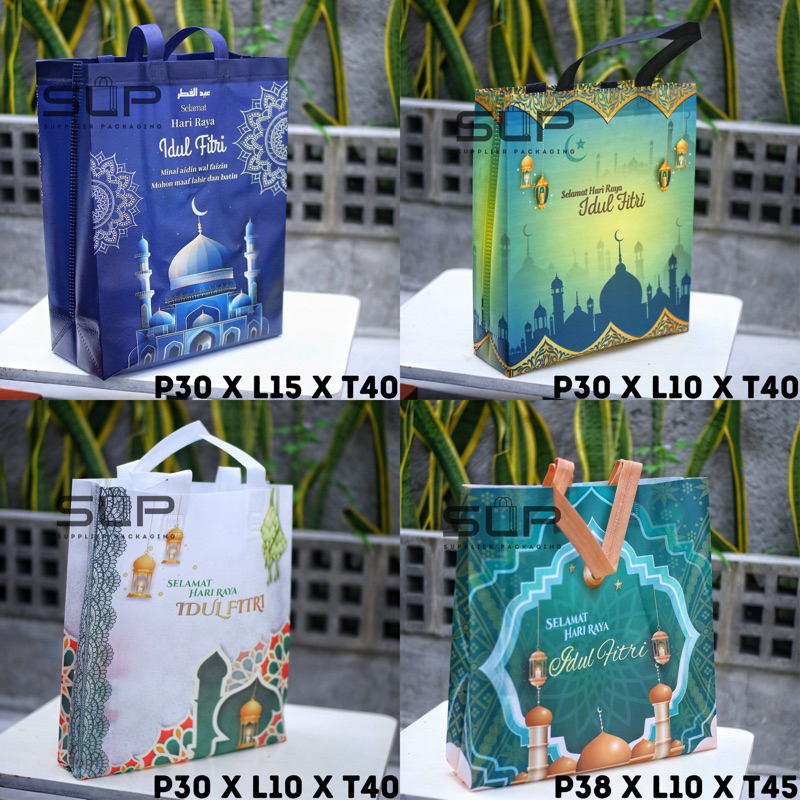 

[Isi 12 Pcs] TAS LEBARAN IDUL FITRI GOODIE BAG SOUVENIR HAMPERS IDUL FITRI TAS SPUNBOND LAMINASI LEBARAN IDUL FITRI TEBAL PREMIUM