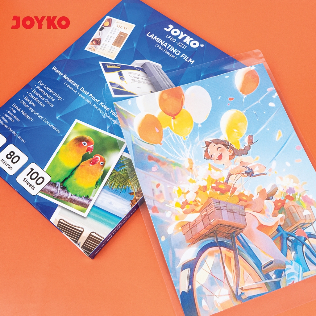 

Laminating Film A4 MERK JOYKO 80 Micron 100 Sheet