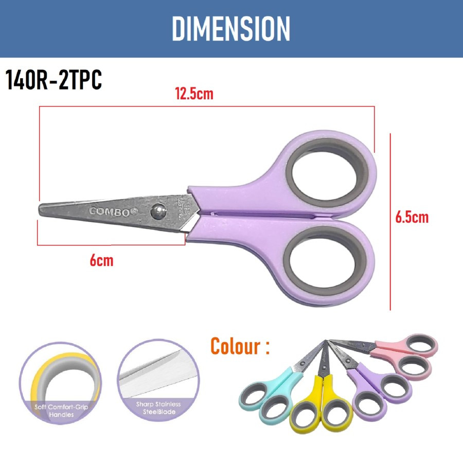 

Gunting Renceng Combo CBG-140R/2TPC Pastel