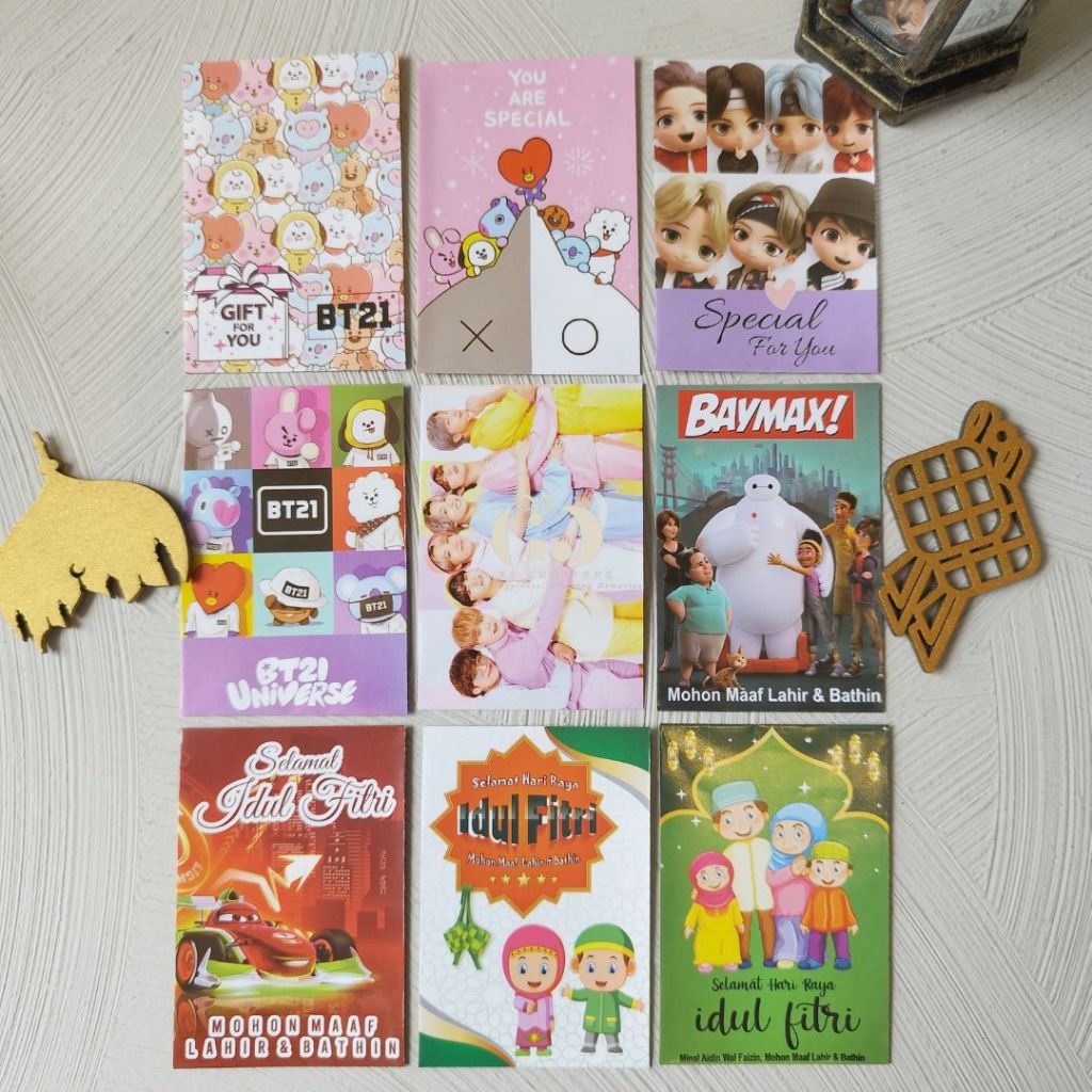

Amplop Lebaran Motif BT21 & Tiny Tan Isi 10 Lembar / Amplop Lebaran Murah dan Lucu Tahun 2025