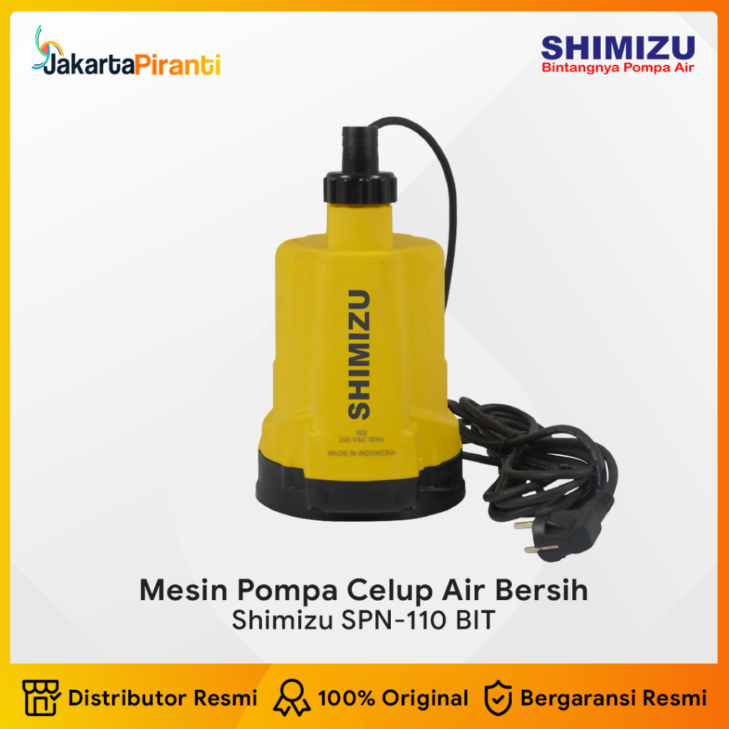 Mesin Pompa Celup Air Bersih Non Otomatis 100 Watt Shimizu SPN-110 BIT | Pompa Air Celup Shimizu SPN