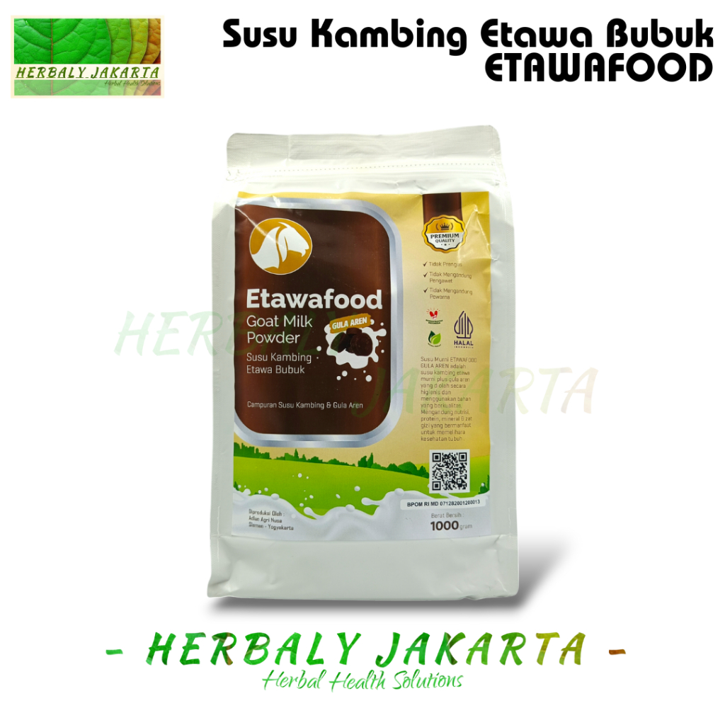 

Susu Etawafood Gula Aren 1000gr Susu kambing etawa bubuk plus gula aren 1kg