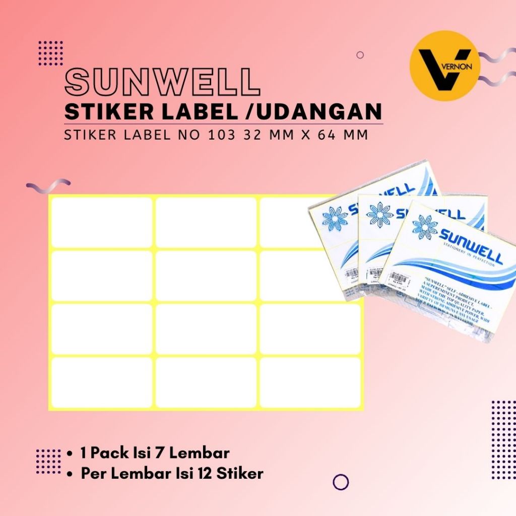 

Stiker Undangan Stiker Label Harga Stiker Label No 103 32 x 64 mm