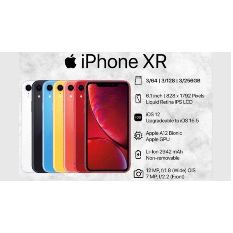 iPhone XR 256GB/128GB/64GB fullset second mulus 100% original