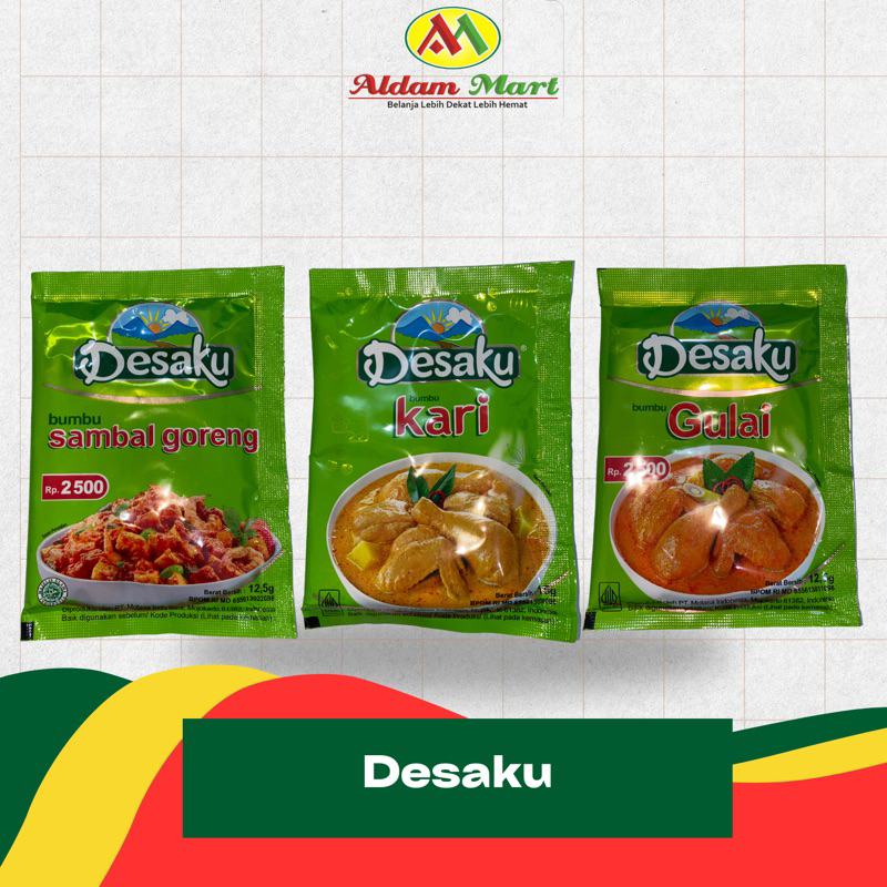 

A.M/ Desaku Bumbu Gulai, Sambal Goreng, & Kari 12,5-15g