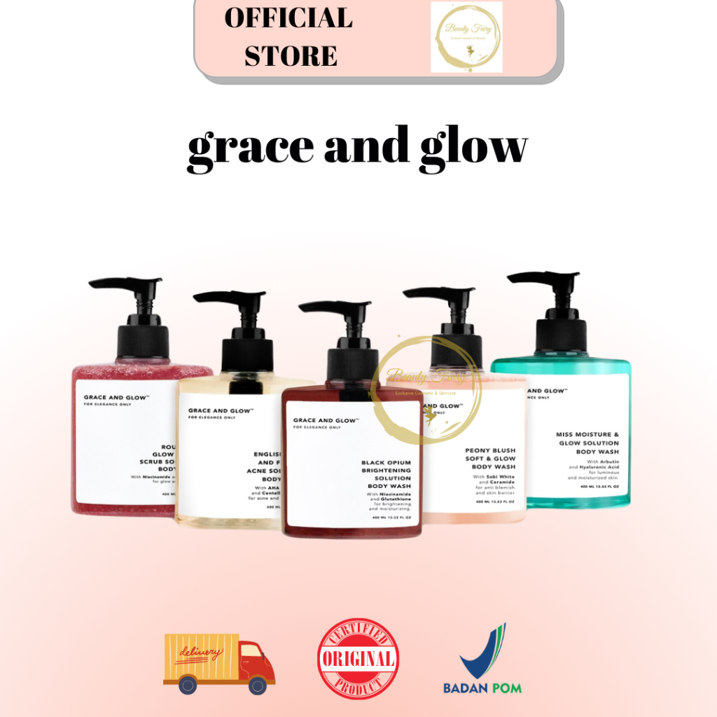 GRACE AND GLOW Brightening & Anti Acne Body Wash | Sabun Badan