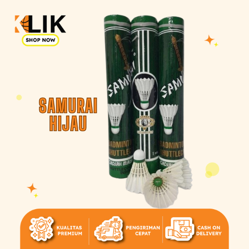 Shuttlecock / Kok Badminton Samurai Hijau Original - Gajah Mada