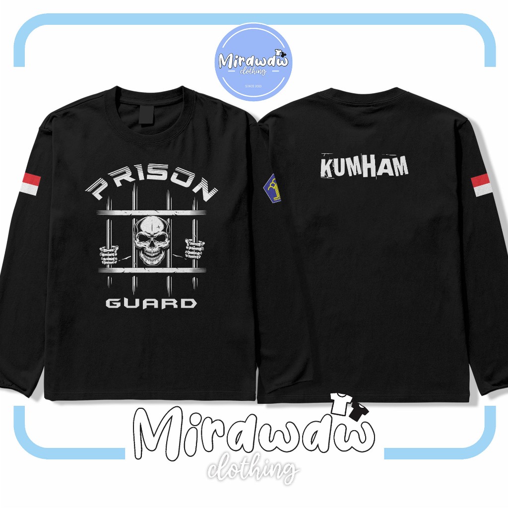 Kaos Prison Guard KEMENKUMHAM Lengan Panjang Baju Distro