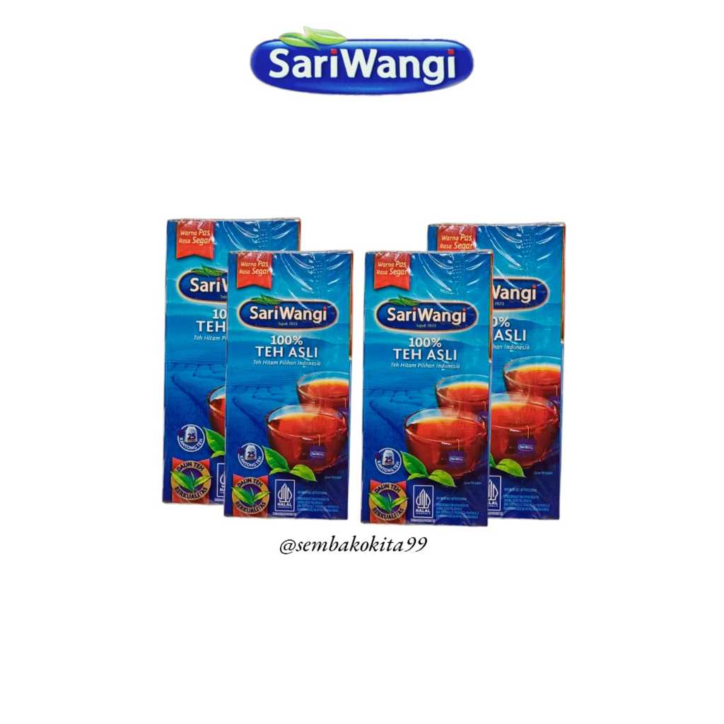 

Teh Sariwangi 100% Teh Kantong Asli || 1 Kotak Isi 25 Kantong Teh