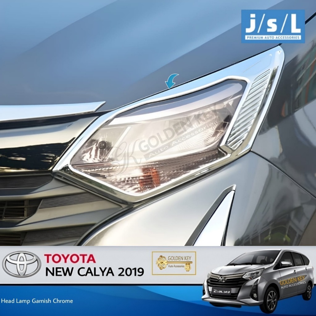 JSL Garnish Depan New Calya 2019 Head Lamp Garnish Chrome