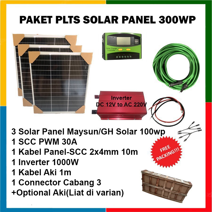Paket PLTS Solar Panel 300WP