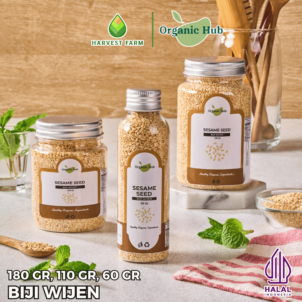 

Organic Hub Biji Wijen Sangrai Roasted Sesame seed Biji Wijen Putih Bumbu Masak Hiasan Makanan