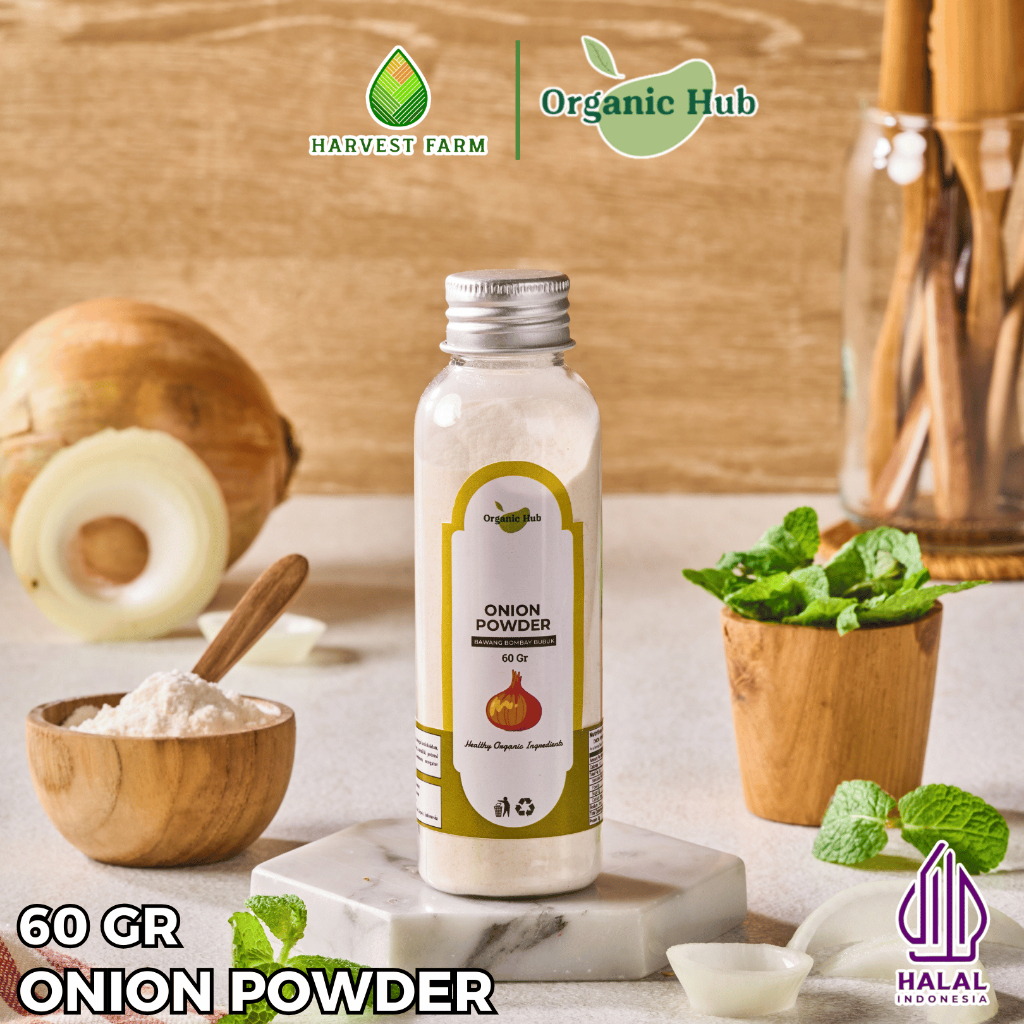 

Organic Hub Onion Powder Bumbu Masakan Dapur 100% Bawang Bombay Bubuk Masak 60 gr