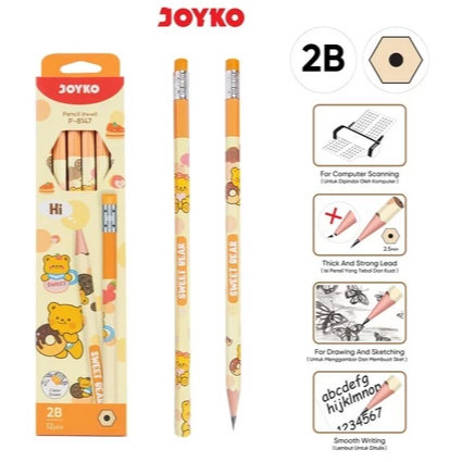 

Pensil Joyko Murah // Pensil Joyko P-8147 2B 1 Box 12 Pcs Sweet Bear ( LSN )