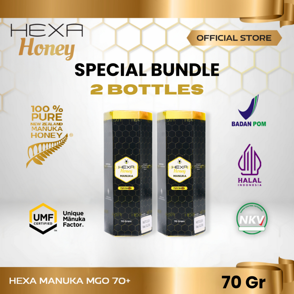

Promo Special Bundle Madu Manuka Hexa Honey Manuka MGO 70+ Sachet
