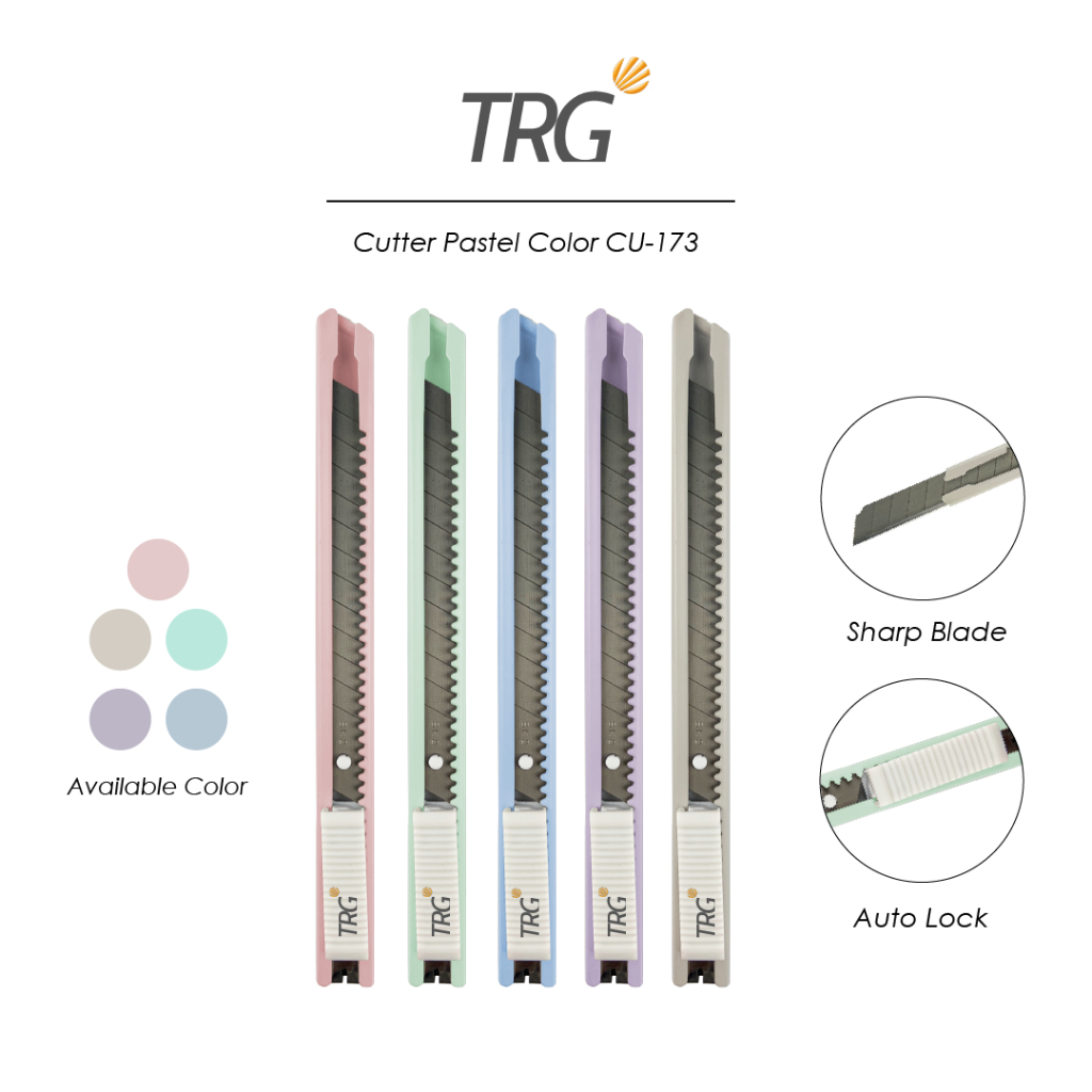 

TRG Cutter Pastel Color CU-173 - Pemotong Kertas Cuter Kecil Besi Tajam TRG