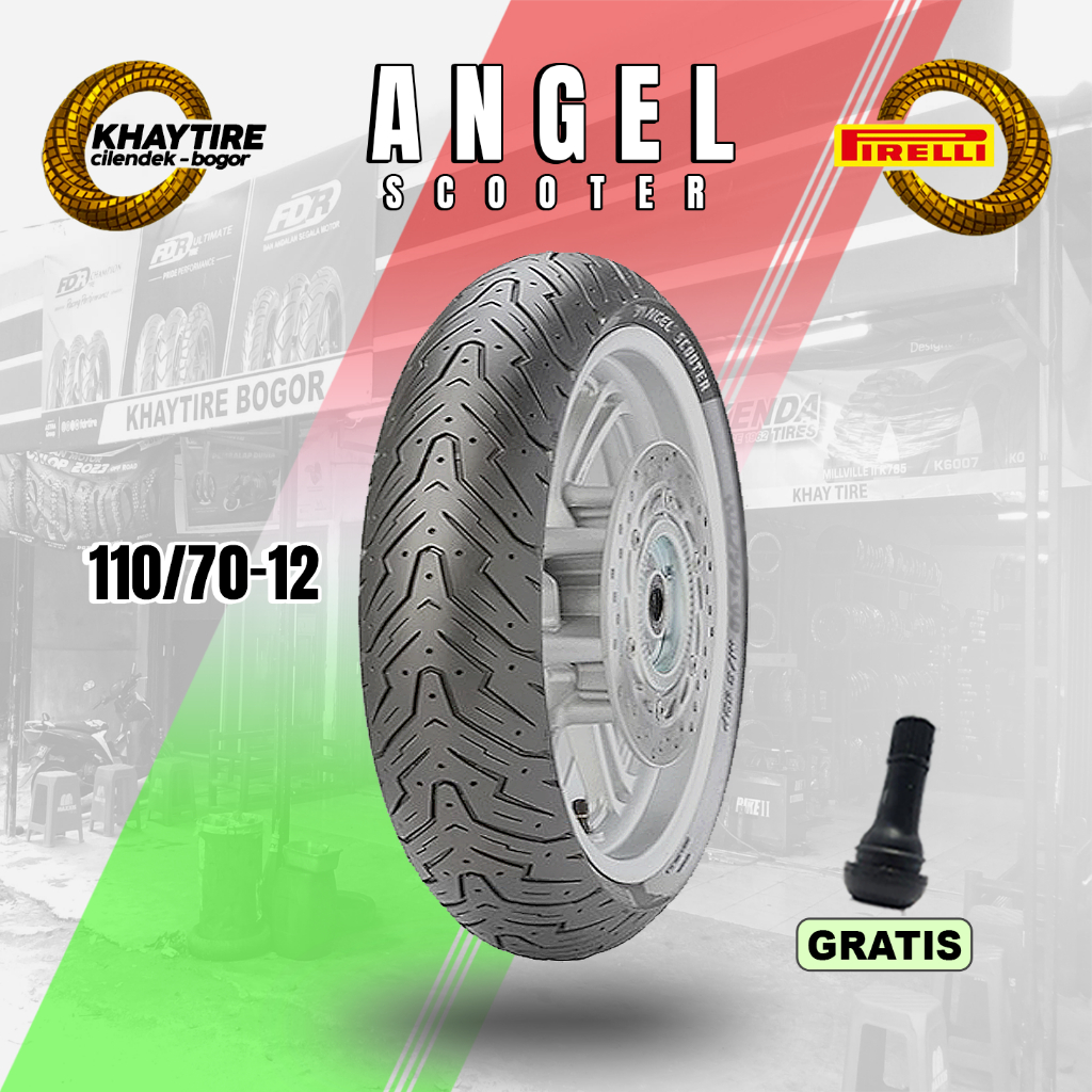 Ban Motor Vespa Matic PIRELLI ANGEL SCOOTER 110/70 Ring 12 Tubeless