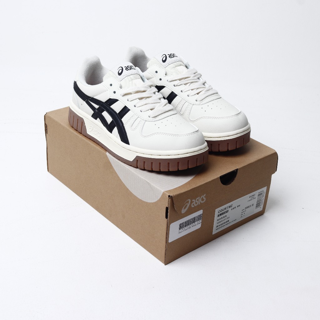 (SLPRDS) Sepatu Sneakers Asics Court MZ White Black