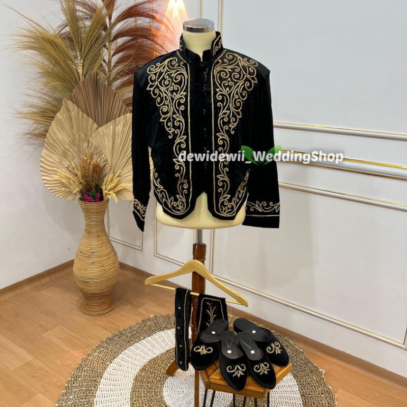 Beskap Bludru Pengantin - Payet Mewah | Standar / Jumbo / Super Jumbo (BONUS SELOP)