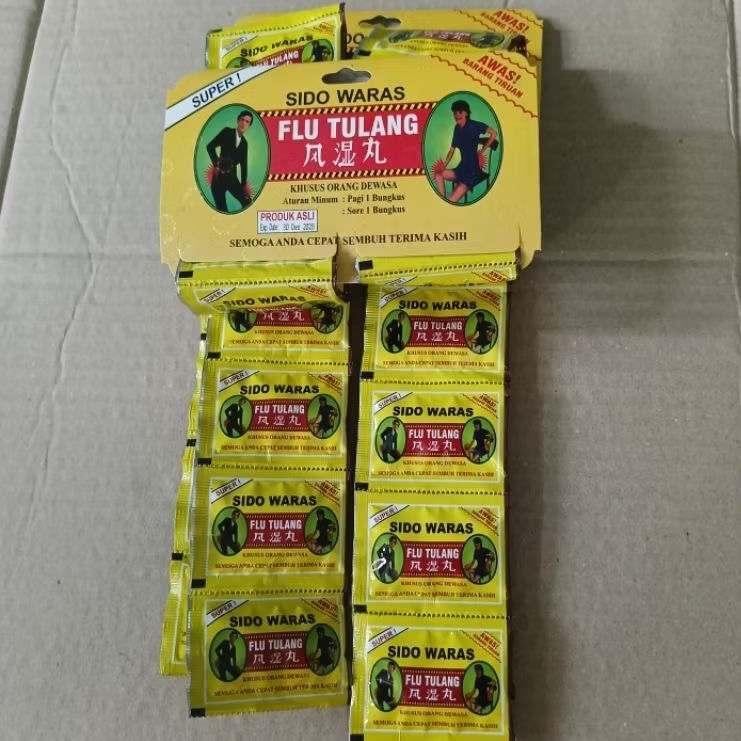 Sido Waras Flu Tulang 20 shaset - kapsul flu tulang super sido waras original