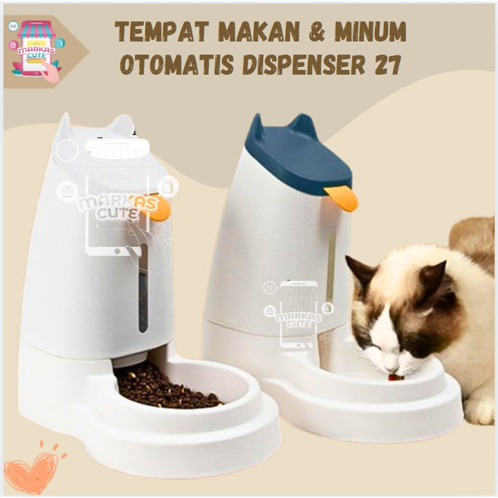 Dispenser #27 Tempat Makan & Minum Otomatis Kucing Anjing - Tempat Makan Otomatis Kucing Anjing - Di