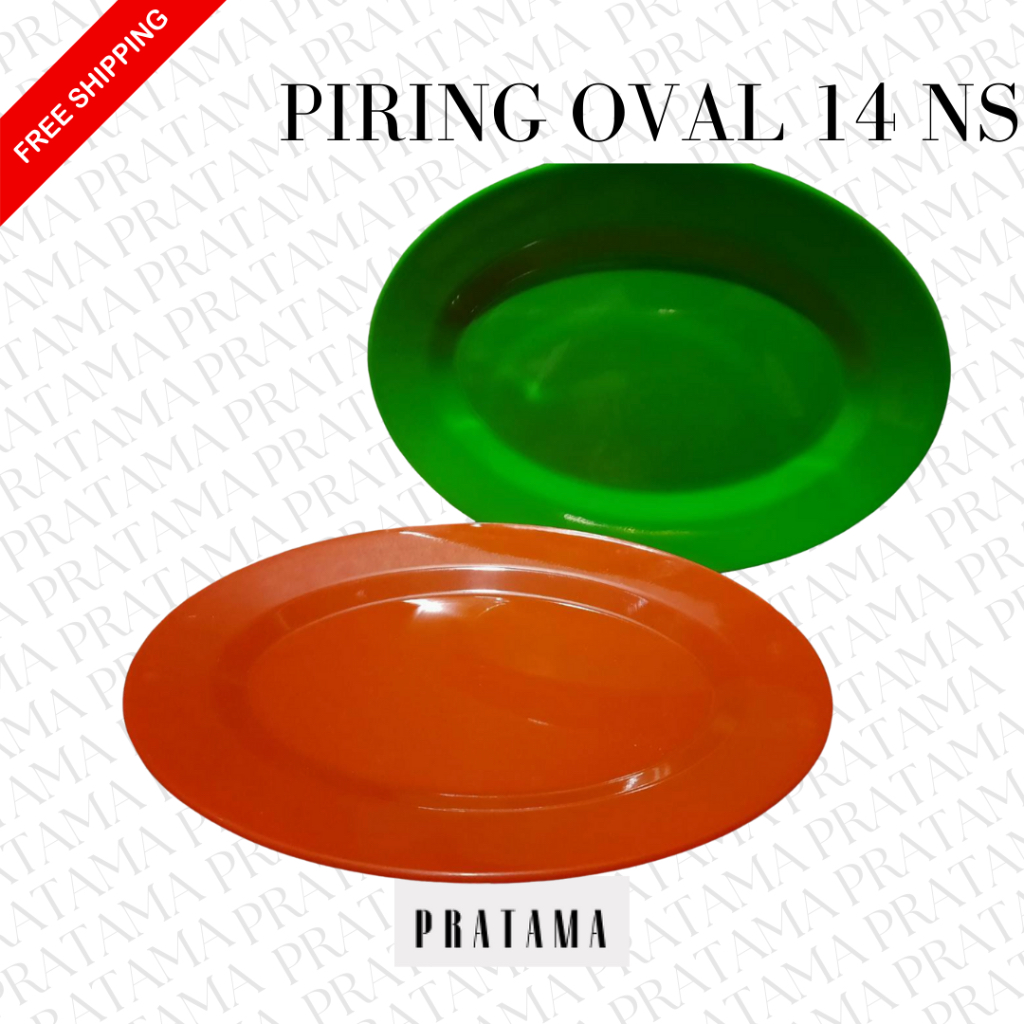 Piring saji / Piring Plastik / Wadah saji / Piring saji besar /Piring besar /Piring Oval 14 /Piring