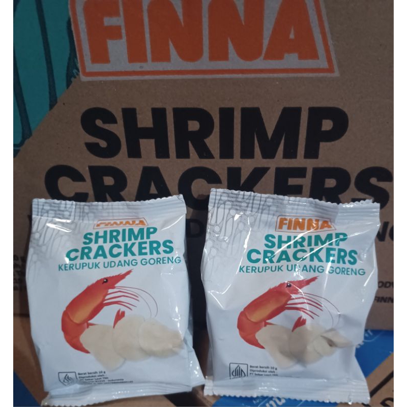 

kerupuk finna shrimp crackers kerupuk udang goreng (1 dus isi 120pcs @10gr)