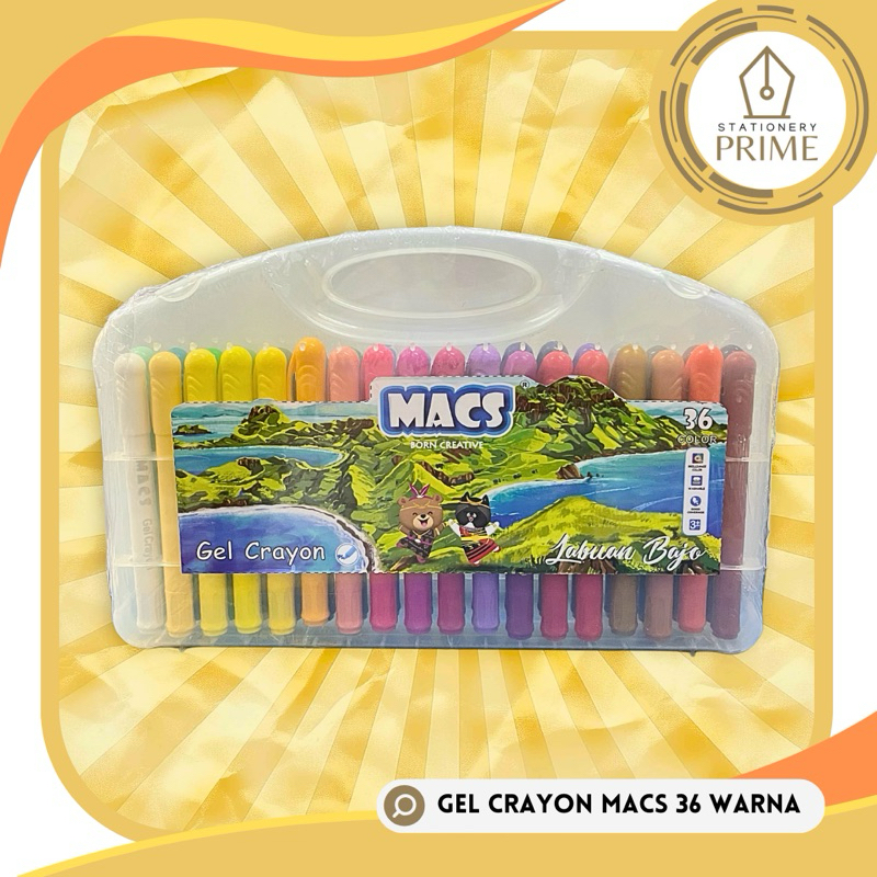 

GEL CRAYON MACS 36 WARNA COLORS