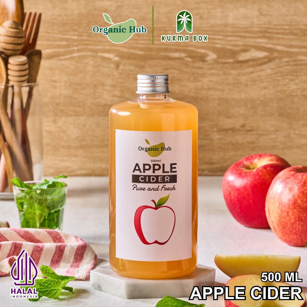 

Organic Hub Cuka Apel With Mother 500 ml Asli 100% Apple Vinegar With Mother