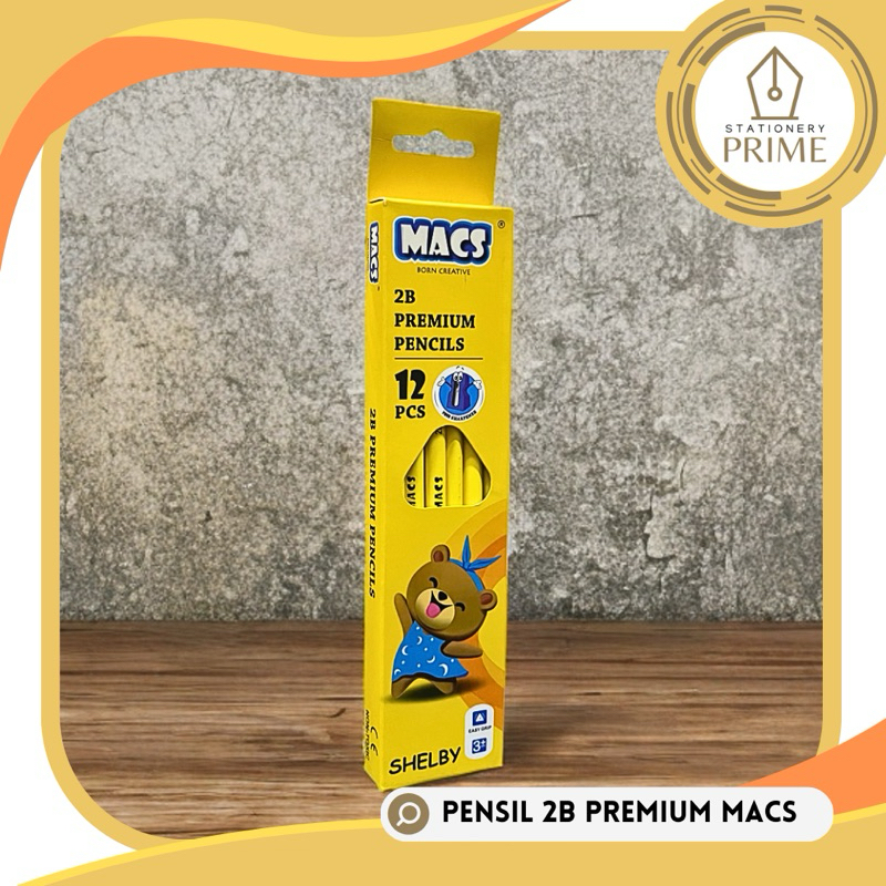 

D3W! Pensil 2B Triangle Premium MACS (Isi 12 pcs)