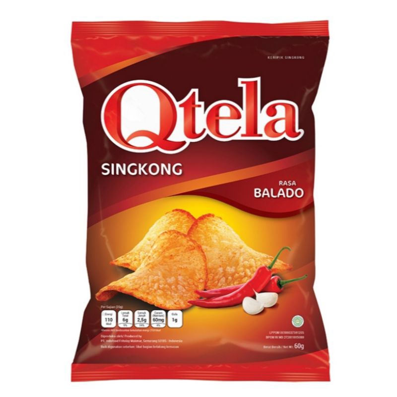 

Qtela Keripik Singkong 60gr / Balado / Barbeque