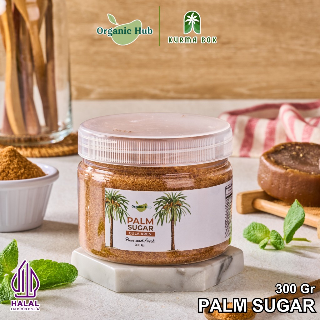 

Organic Hub Gula Aren Asli 100% Palm Sugar Powder Healty Food Original Organik 300gr