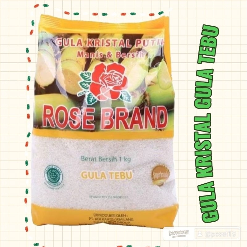 

Gula Rose Brand 1Kg Gula Kristal Gula Tebu