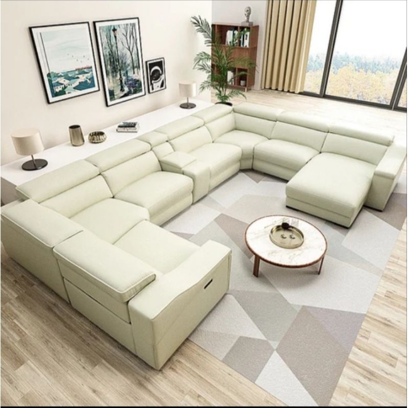 IDEA - Sofa Ruang Tamu Jumbu Sofa Kulit Dekorasi Ruangan