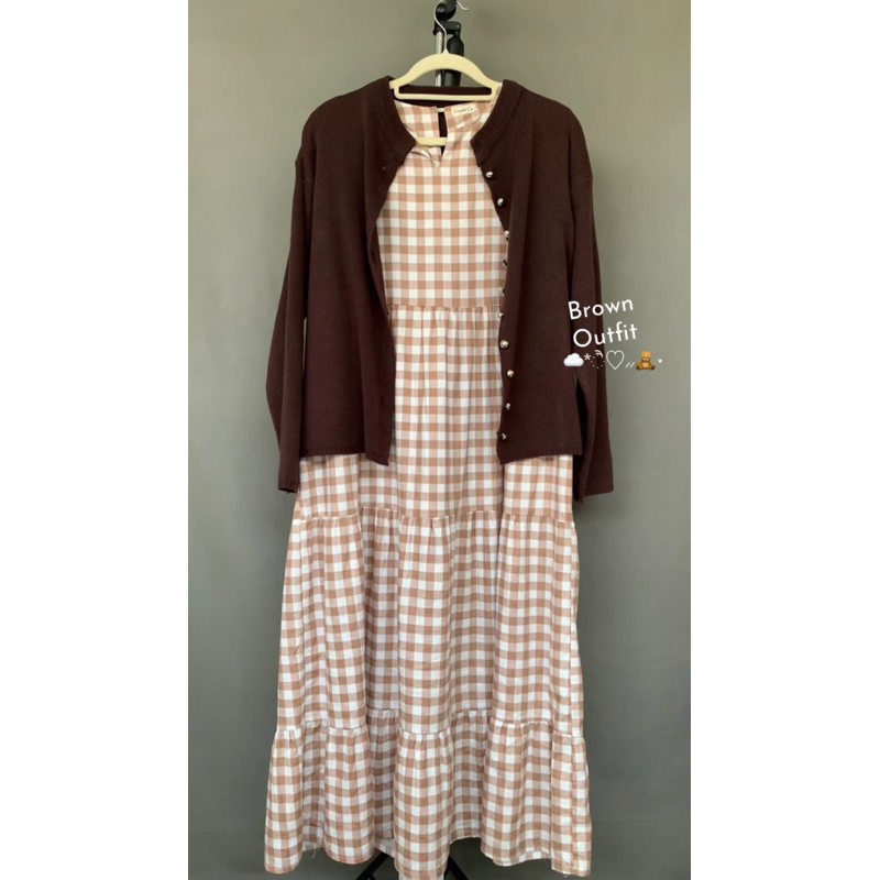 Gamis Kotak-Kotak Wanita