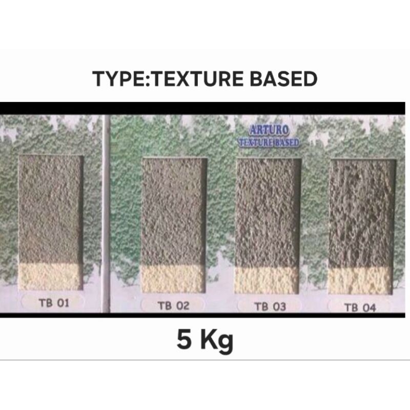 ATRURO Type Texture Based Galon 5 Kg Cat Dinding Tembok Texture (4 Type pilihan Texture Halus, Mild,
