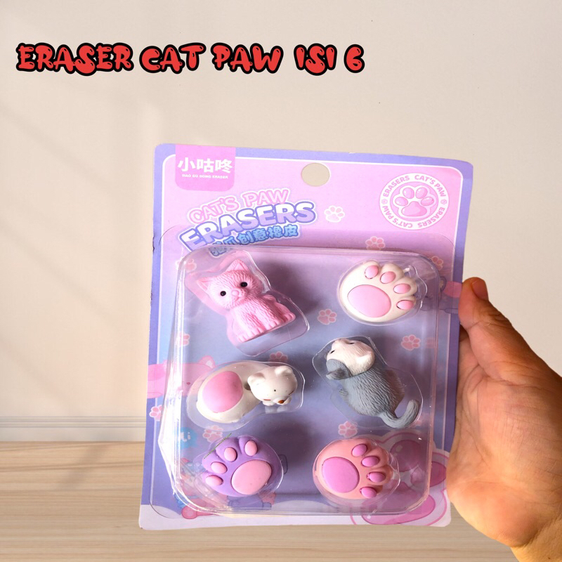 

PENGHAPUS PENSIL LUCU PENGHAPUS MINIATURE KUCING CUT CAT ERASER