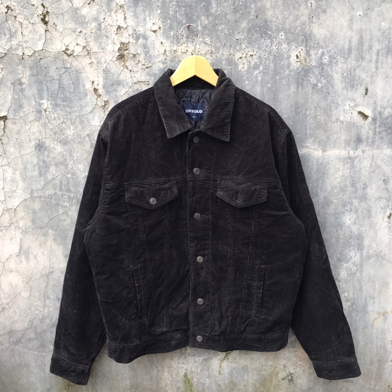 trucker corduroy boxy jaket uniqlo outer vintage second thrifting