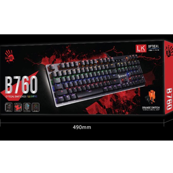 Bloody B760 Gaming Keyboard Black Switch Neon Lighting USB
